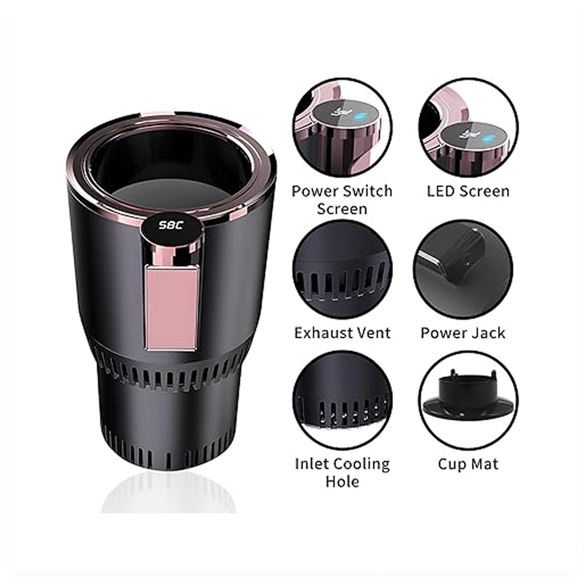 Porte Gobelet intelligent chauffant et réfrigérant – Image 4