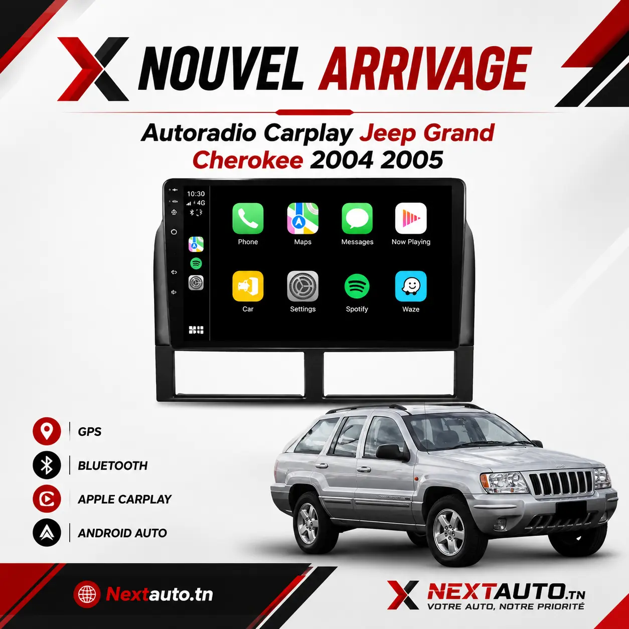 autoradio Android Jeep Grand Cherokee 2004-2005