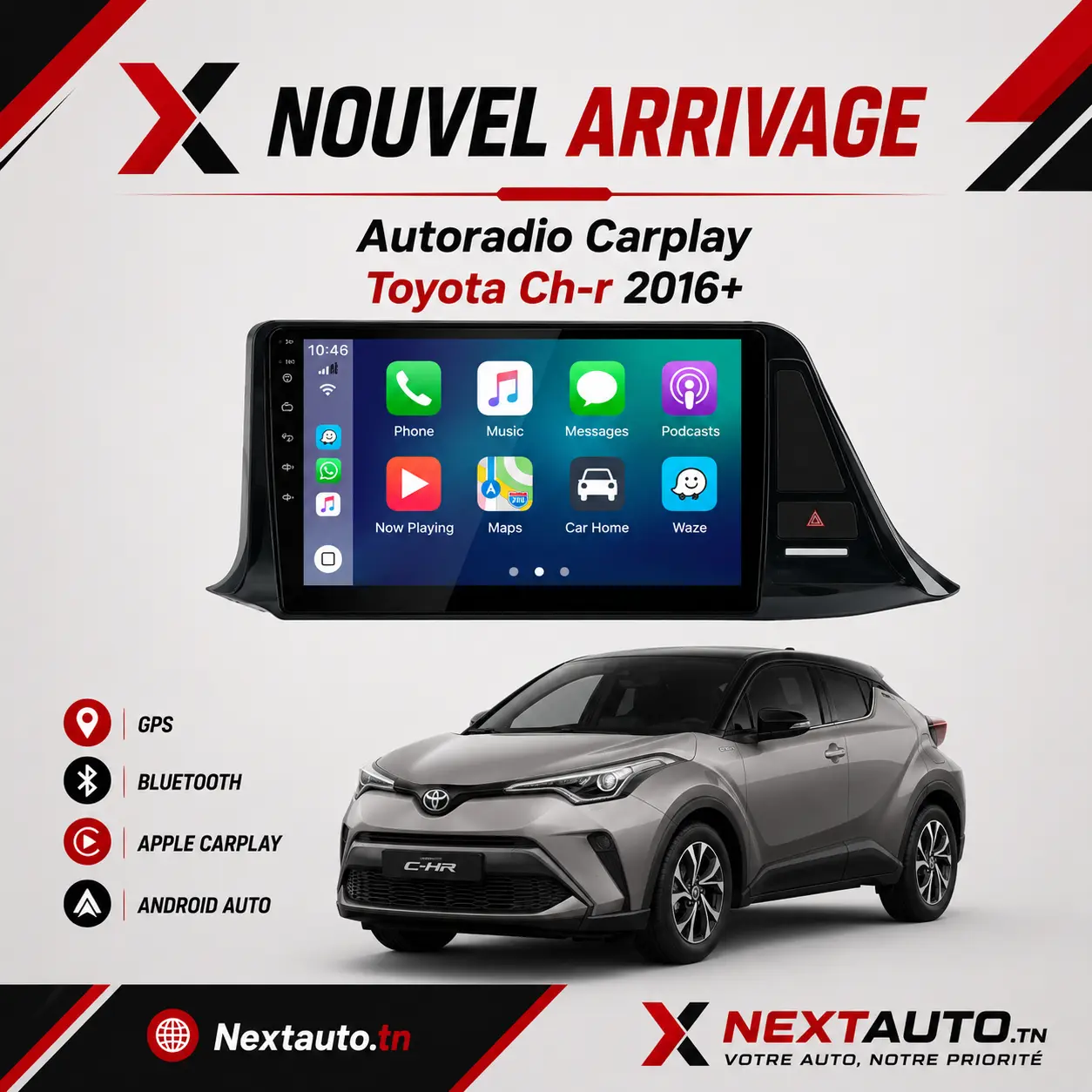 Autoradio Android Toyota C-HR 2016
