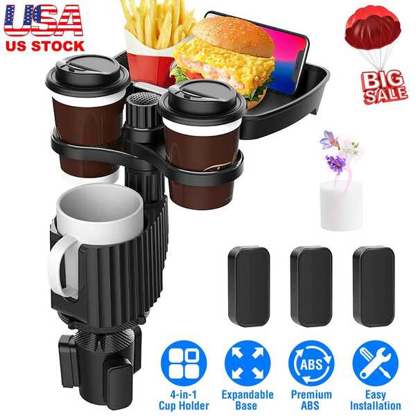 Support Téléphone Voiture 5-en-1 – Porte-Gobelet Multifonction avec Parfum