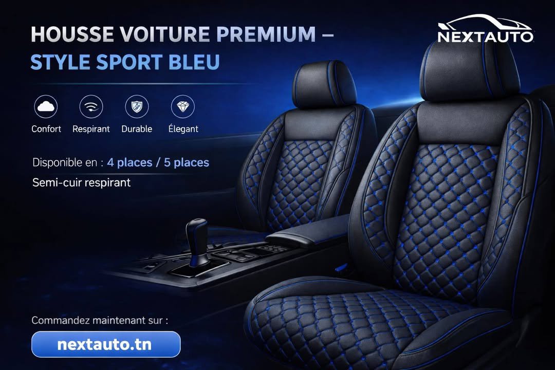 Housse de Siège Next Auto – Semi-Cuir Confort pour Voitures 4 et 5 Places – Image 2