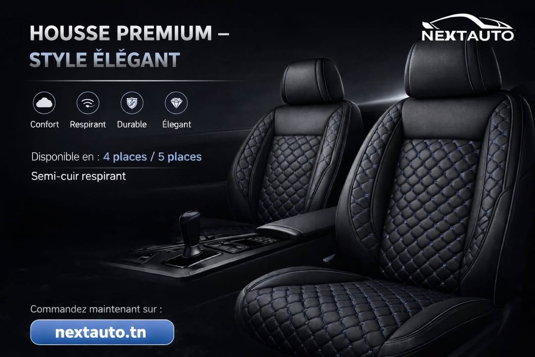 Housse de Siège Next Auto – Semi-Cuir Confort pour Voitures 4 et 5 Places – Image 4