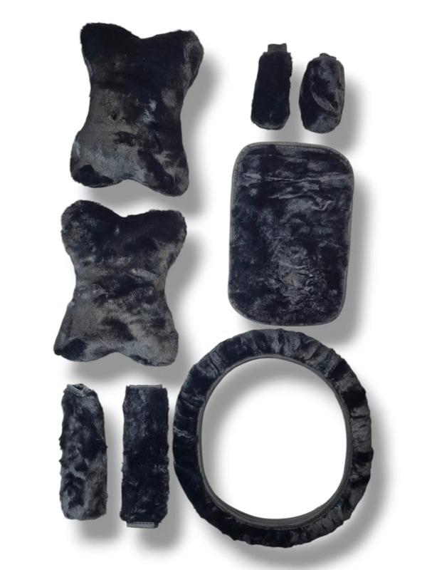 Pack Intérieur Voiture Premium "Full Fluffy" – Set de 8 Pièces Universel – Image 3