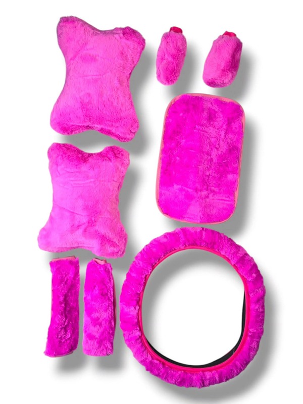 Pack Intérieur Voiture Premium "Full Fluffy" – Set de 8 Pièces Universel – Image 5