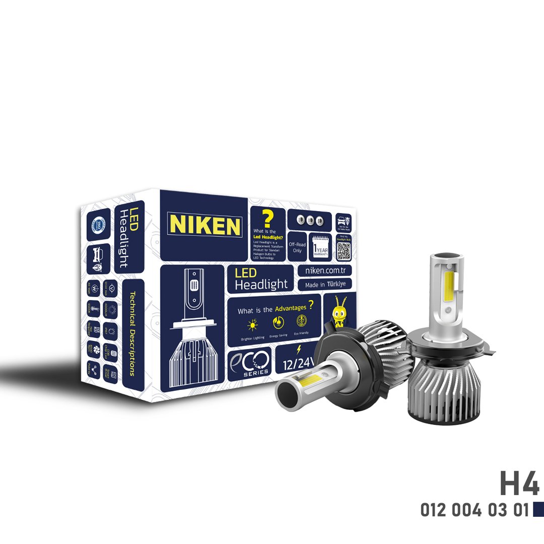 Niken Ampoule LED H4 Xenon Eco Series 6000K | Éclairage Double Fonction Tunisie – Next Auto