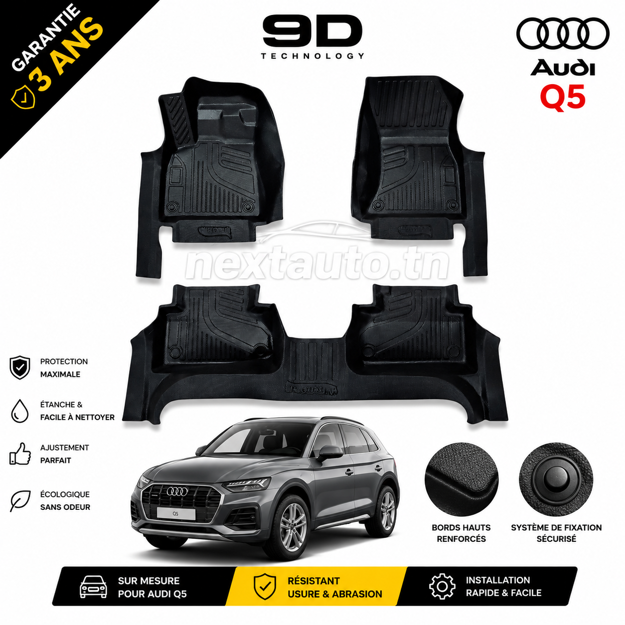 Tapis de Sol 9D Sur Mesure – Next Auto Q5