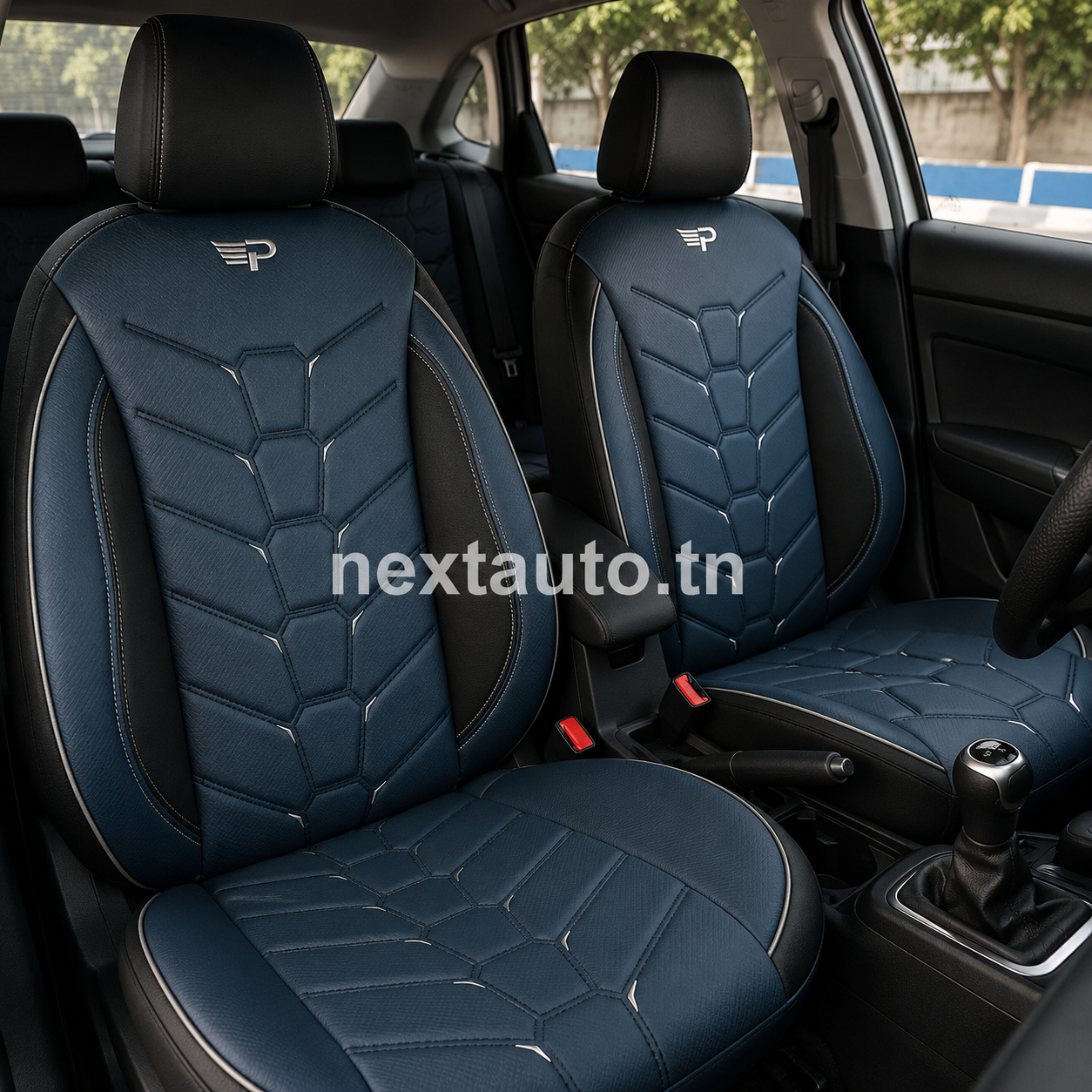 Panda Premium PN005 – Housse de Siège Auto Édition Navy (Bleu & Noir) | Next Auto 2 places – Image 2