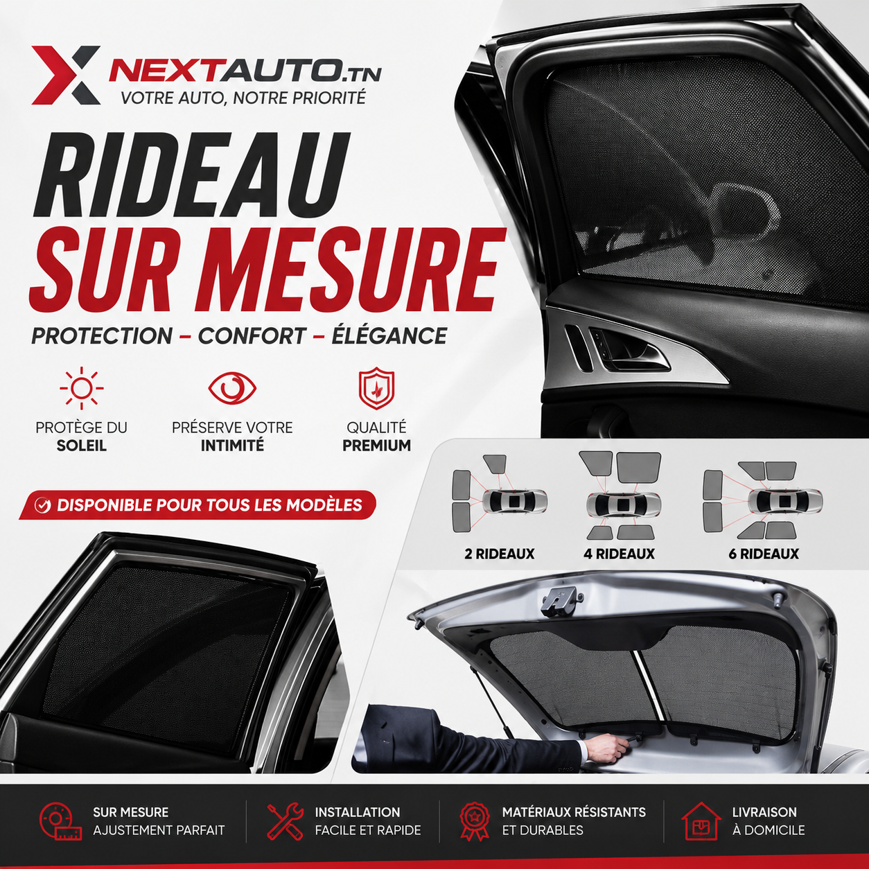 kit toute voiture rideaux sur mesure