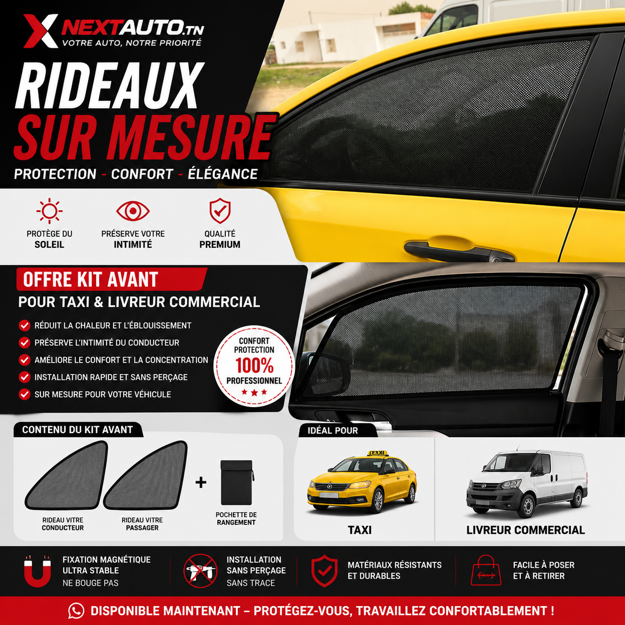 kit Avant rideaux sur mesure