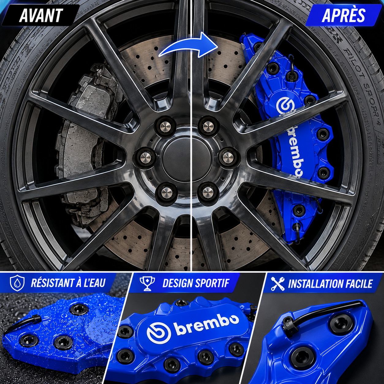 Cache Étrier Brembo Universel – Look Sportif pour Vos Jantes – Image 4