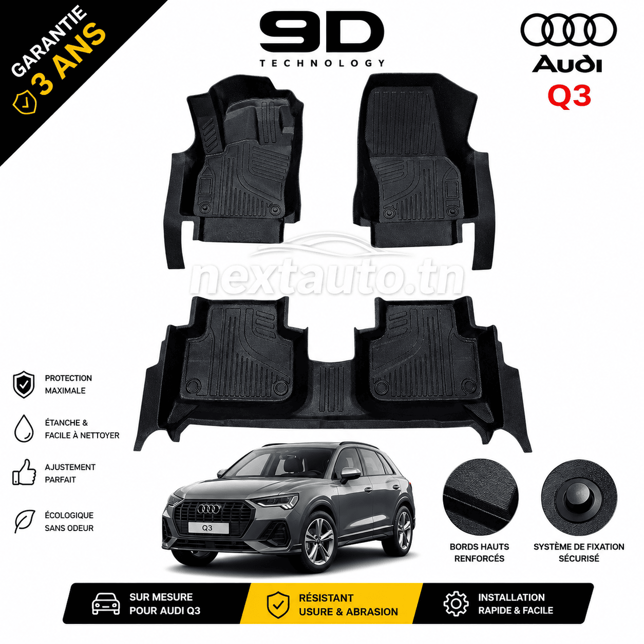 Tapis de sol Audi Q3 sur mesure