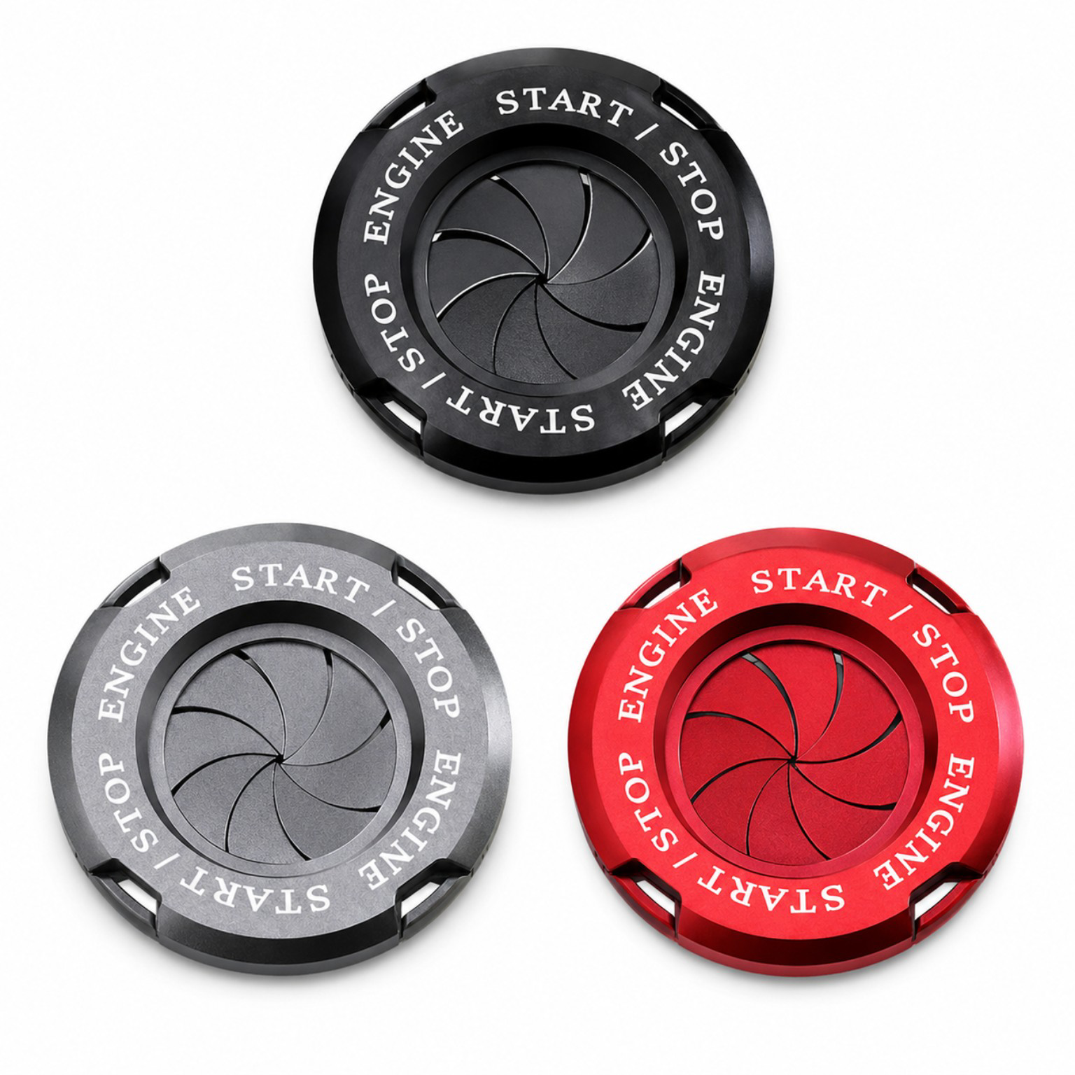Cache Bouton Start/Stop Premium Métallique