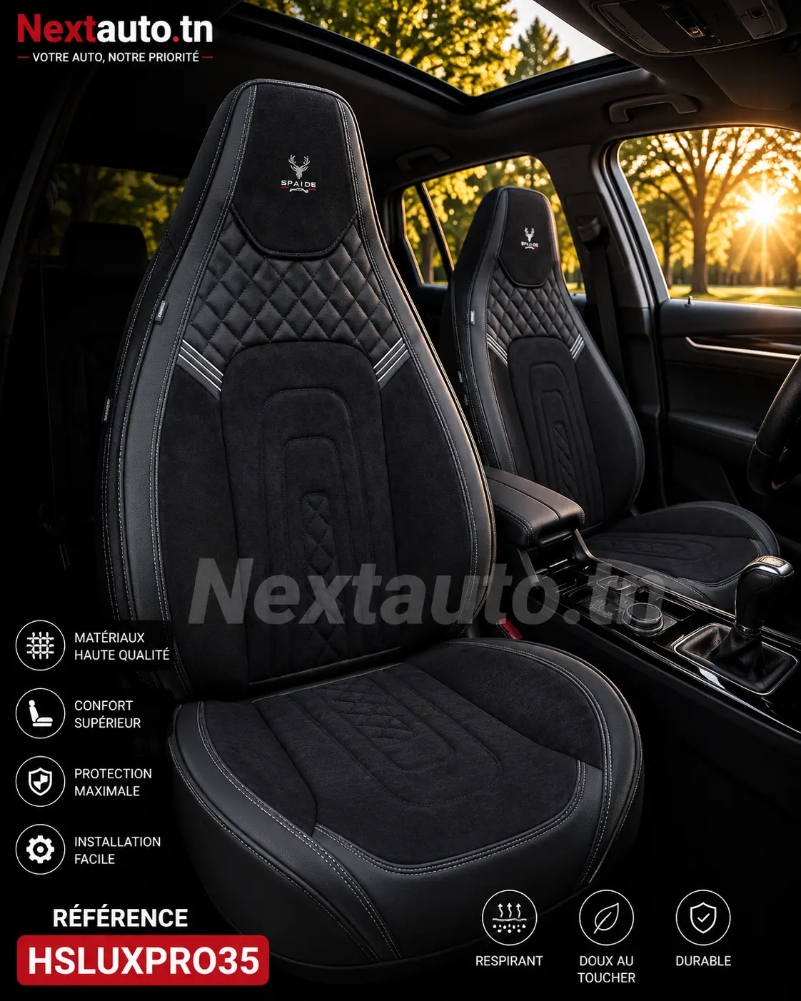 Housse de siège Premium universelle – HSLUXPRO35