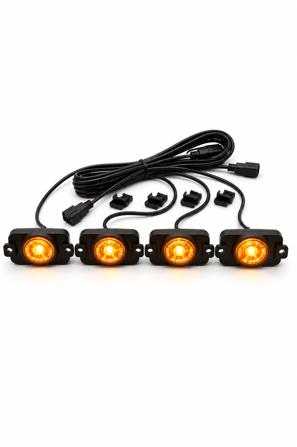 Kit de 4 feux LED orange pour calandre automobile