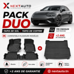 Pack Duo 7D TPE Sur Mesure – Tapis de Sol + Tapis de Coffre