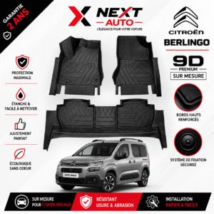 Tapis 9D Sur Mesure pour Voiture Berlingo 5 places – Protection Premium | Next Auto Tunisie