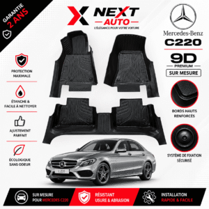 Tapis 9D Sur Mesure pour Voiture C220 – Protection Premium | Next Auto Tunisie