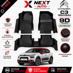 Tapis 9D Sur Mesure pour Voiture c3 nouveau – Protection Premium | Next Auto Tunisie