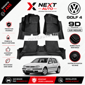 Tapis 9D Sur Mesure pour Voiture Golf 4 – Protection Premium | Next Auto Tunisie