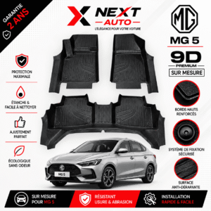 Tapis 9D Sur Mesure pour Voiture MG 5 – Protection Premium | Next Auto Tunisie