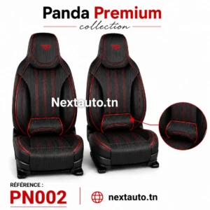 Panda Premium : L'Excellence du Confort et de la Protection Auto - Rouge 4/5 places