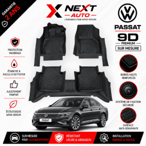 Tapis 9D Sur Mesure pour Voiture Passat – Protection Premium | Next Auto Tunisie