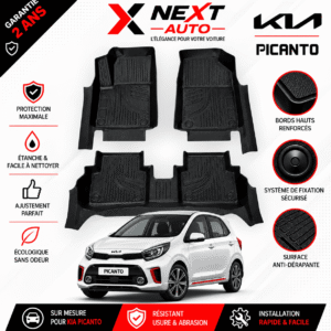 Tapis 9D Sur Mesure pour Voiture kia picanto gt– Protection Premium | Next Auto Tunisie