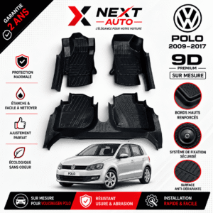 Tapis 9D Sur Mesure pour Voiture Polo 2009-2017 – Protection Premium | Next Auto Tunisie