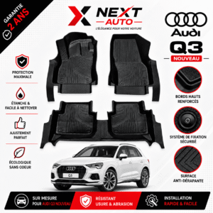 Tapis 9D Sur Mesure pour Voiture Q3 NV – Protection Premium | Next Auto Tunisie