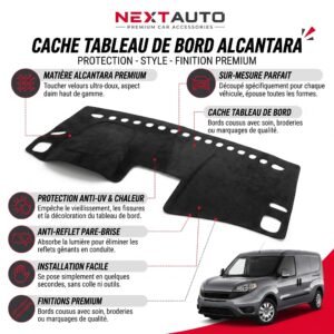 Tapis Tableau de Bord Alcantara Sur-Mesure | NextAuto Tunisie