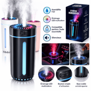 Starfire Humidifier pour Voiture – Diffuseur de Parfum avec Effet Étoilé LED | Next Auto Tunisie